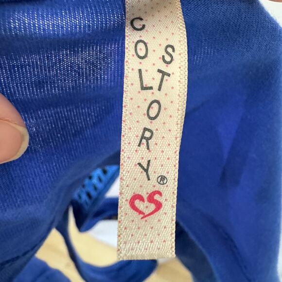 Color Story 90s Inspired Retro Studded Zip Front Cross Back Crop Top Size Small - Picture 6 of 7